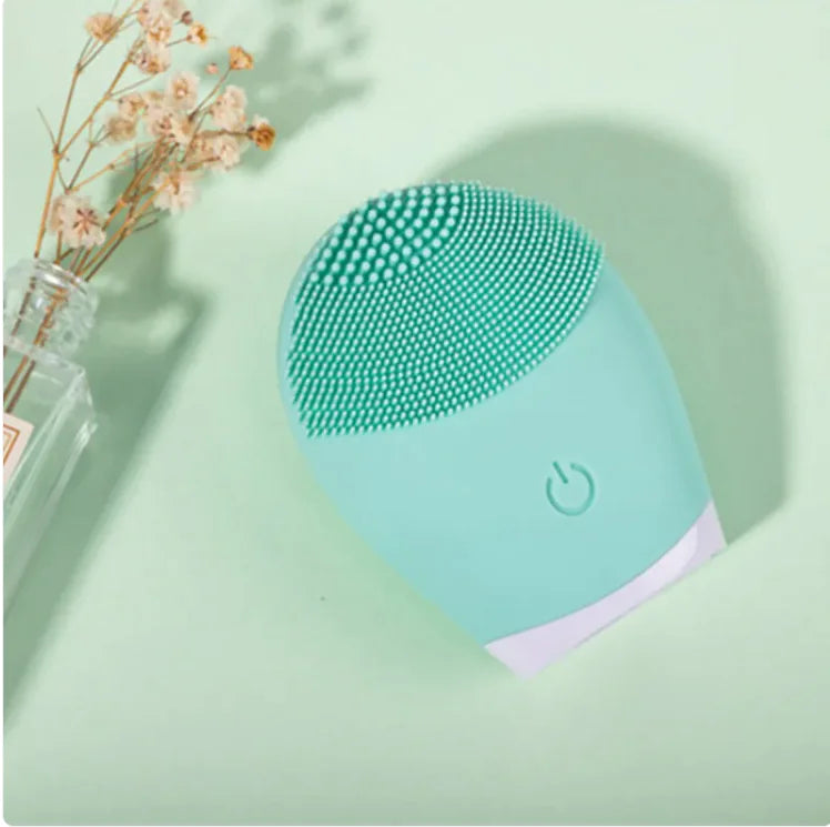 Ultrasonic Silicone Facial Cleansing Brush - Electric Skin Care Device